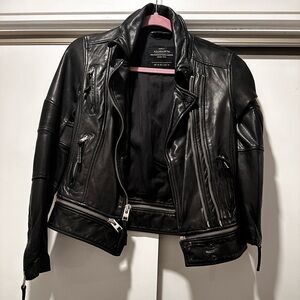 ALLSAINTS Leather Jacket Size US 6